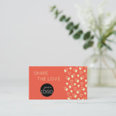 Rabatt auf Valentine Hearts für Firmenlogos Visitenkarte (Stehend Vorderseite)