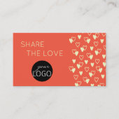 Rabatt auf Valentine Hearts für Firmenlogos Visitenkarte (Vorderseite)