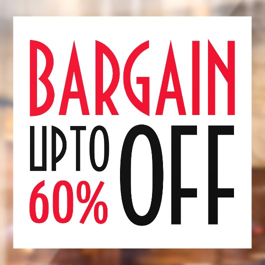 Rabatt Fensteraufkleber (Blatt 2)