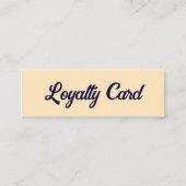 Rabatt für Business Bisque und Dark Blue Script Treuekarte (Vorderseite)