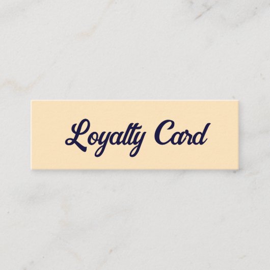 Rabatt für Business Bisque und Dark Blue Script Treuekarte (Vorderseite)