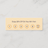 Rabatt für Business Bisque und Dark Blue Script Treuekarte (Rückseite)