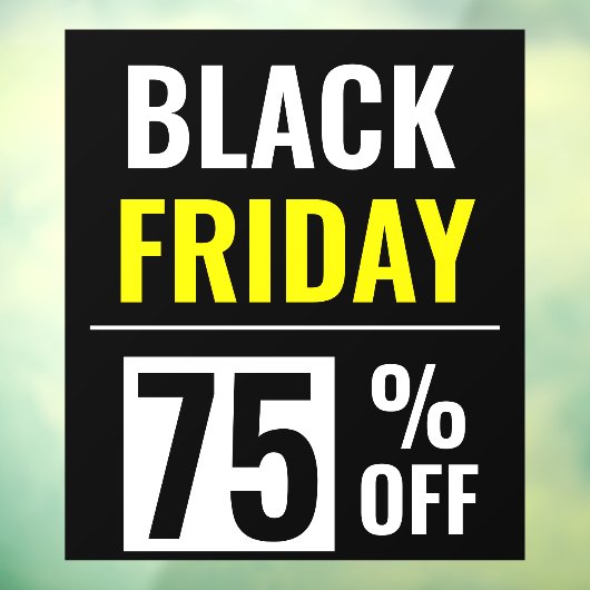 Rabatt für den Verkauf im Black Friday Store Fensteraufkleber (Blatt 3)