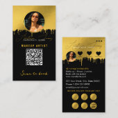 Rabatt für kleine Unternehmen QR Code Gold Visitenkarte (Vorne/Hinten)