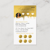 Rabatt für kleine Unternehmen - QR Code White Gold Visitenkarte (Rückseite)