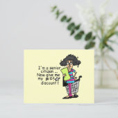 Rabatt für Senioren Postkarte (Stehend Vorderseite)