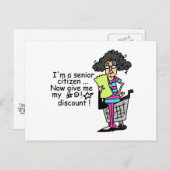 Rabatt für Senioren Postkarte (Vorne/Hinten)