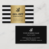 Rabatt Gutschein Friseur Salon Gold Black Scheren (Vorne/Hinten)