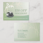 Rabatt Gutschein Treue ZEN Stones Massage Therapie (Vorne/Hinten)