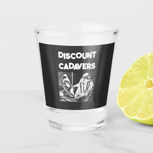 Rabatt-Leichen-Shotglas Schnapsglas (Vorderseite)