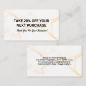 Rabatt | Marmor Visitenkarte (Vorne/Hinten)