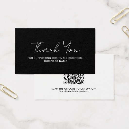 Rabatt Vielen Dank Business QR Code Card (Büro)