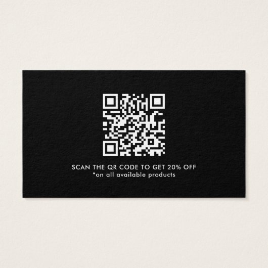 Rabatt Vielen Dank Business QR Code Card (Rückseite)
