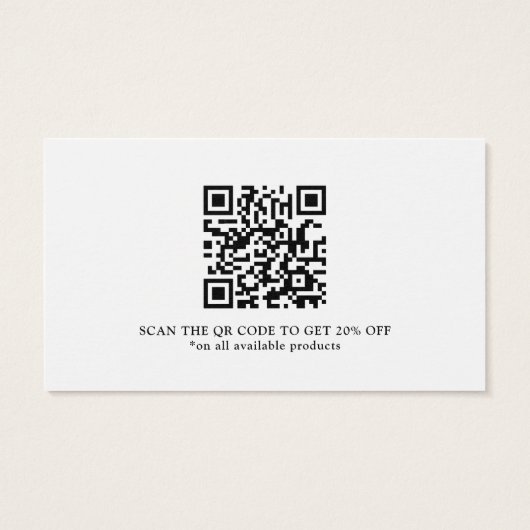 Rabatt Vielen Dank Business QR Code Card (Rückseite)