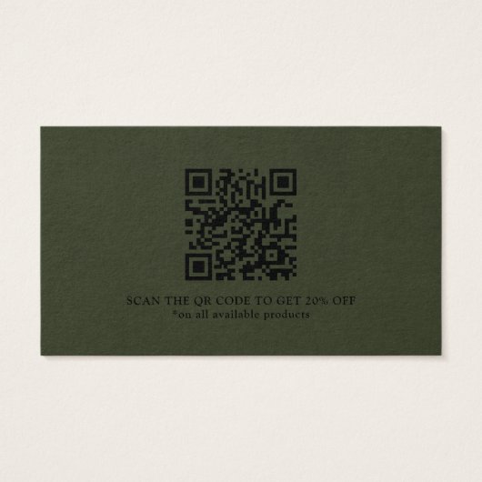 Rabatt Vielen Dank Business QR Code Card (Rückseite)