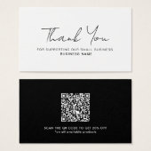 Rabatt Vielen Dank Business QR Code Card (Vorne & Hinten)