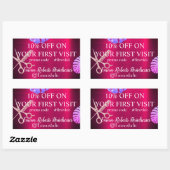 Rabattangebot Klassischer Round-Sticker Rechteckiger Aufkleber (Blatt)