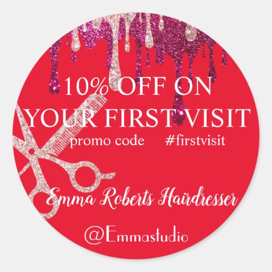 Rabattangebot Klassischer Round-Sticker Runder Aufkleber (Vorderseite)