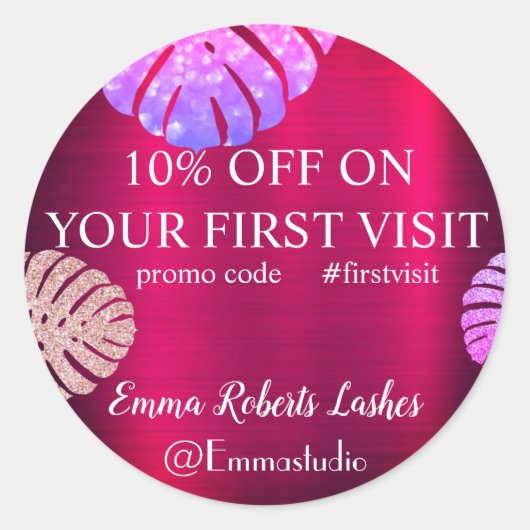 Rabattangebot Klassischer Round-Sticker Runder Aufkleber (Vorderseite)