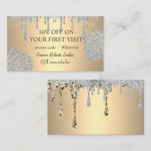 Rabattangebot Promo Code Erster Besuch Visitenkarte (Vorne/Hinten)