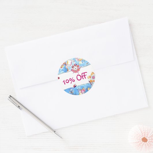 Rabattaufkleber Runder Aufkleber (Umschlag)