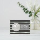 Rabattcoupon für das Schwarz-Weiß-Silber-Etikett Rabattkarte (Stehend Vorderseite)