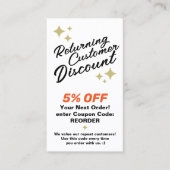 Rabattcoupon Kundentreue Rabattkarte (Vorderseite)