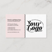 Rabattcoupon QR Code Logo Rosa Marketing Visitenkarte (Rückseite)