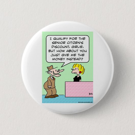 Rabattgeld der älteren Bürger stattdessen Button (Vorderseite)