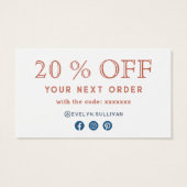 Rabattkarte für Blume der Volkskunst (Rückseite)