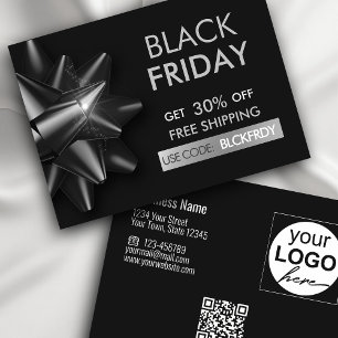 Rabattkarte für den Black Friday Sale Bow Grau QR 