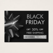 Rabattkarte für den Black Friday Sale Bow Grau QR  (Vorderseite)