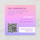 Rabattkarte für den Gradient Square Treuekarte (Rückseite)