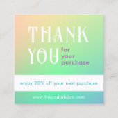 Rabattkarte für den Gradient Square Treuekarte (Vorderseite)