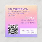 Rabattkarte für den Gradient Square Treuekarte (Rückseite)