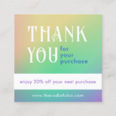 Rabattkarte für den Gradient Square Treuekarte (Vorderseite)