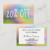 Rabattkarte für Farbverschiebungen Visitenkarte (Vorne/Hinten)