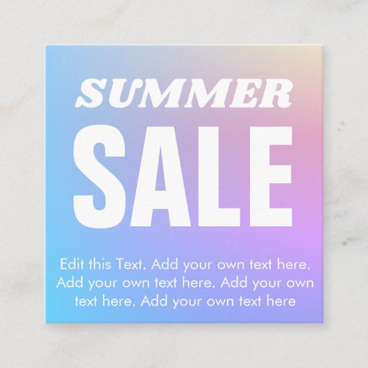 Rabattkarte für Regenbogenfarben Begleitkarte (Vorderseite)