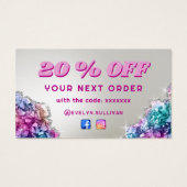 Rabattkarte für rieszierende Kristalle (Rückseite)