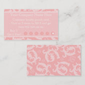 Rabattkarte für rosa Damaskus Treuekarte (Vorne/Hinten)