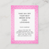 Rabattkarte für rosa Muster (Vorderseite)