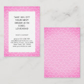 Rabattkarte für rosa Muster (Vorne/Hinten)