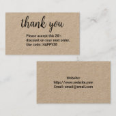 Rabattkarte für Unternehmen (Vorne/Hinten)