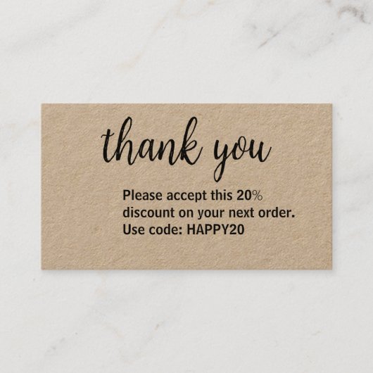 Rabattkarte für Unternehmen (Vorderseite)