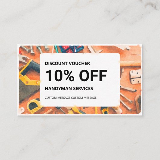 Rabattkarte: Handyman Services Visitenkarte (Vorderseite)