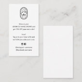 Rabattkondition für Zeiger- und Lash-Verlängerung Visitenkarte (Vorne/Hinten)