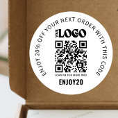 Rabattmarkenwerbecoupon QR-Code Runder Aufkleber