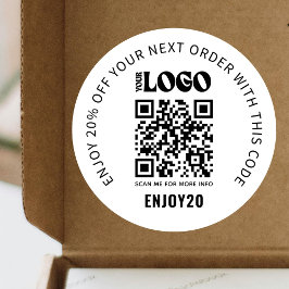 Rabattmarkenwerbecoupon QR-Code Runder Aufkleber