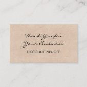 Rabatttreue Visitenkarte (Vorderseite)