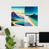Rabaul Diptych - Leinwand Art Print Poster (Heimbüro)